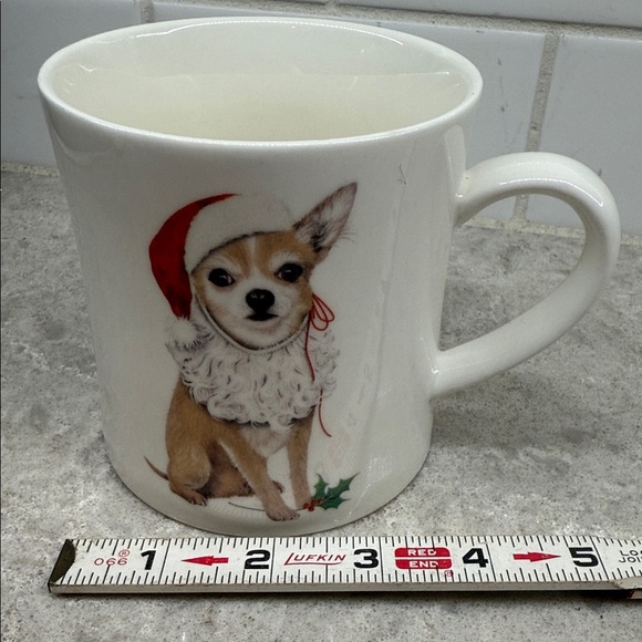 Chihuahua Christmas Mug 16oz. Creative Co-op by Mary Lake Thompson. Like New! - Picture 2 of 6